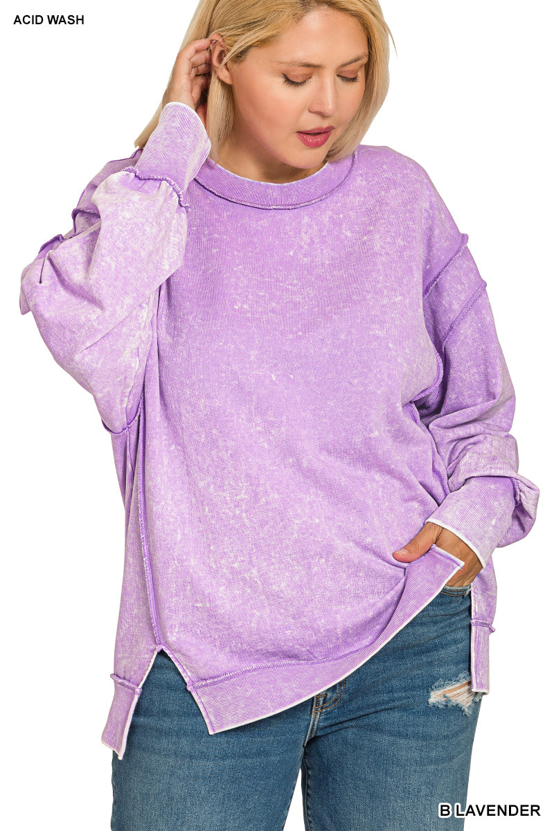 Women’s Plus “Hattie” Sweatshirt- Purple