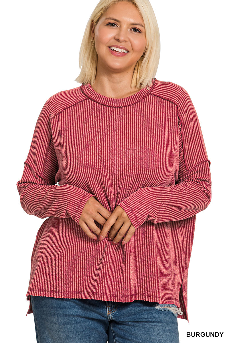 Women’s Plus “Quinn” Top- Wine