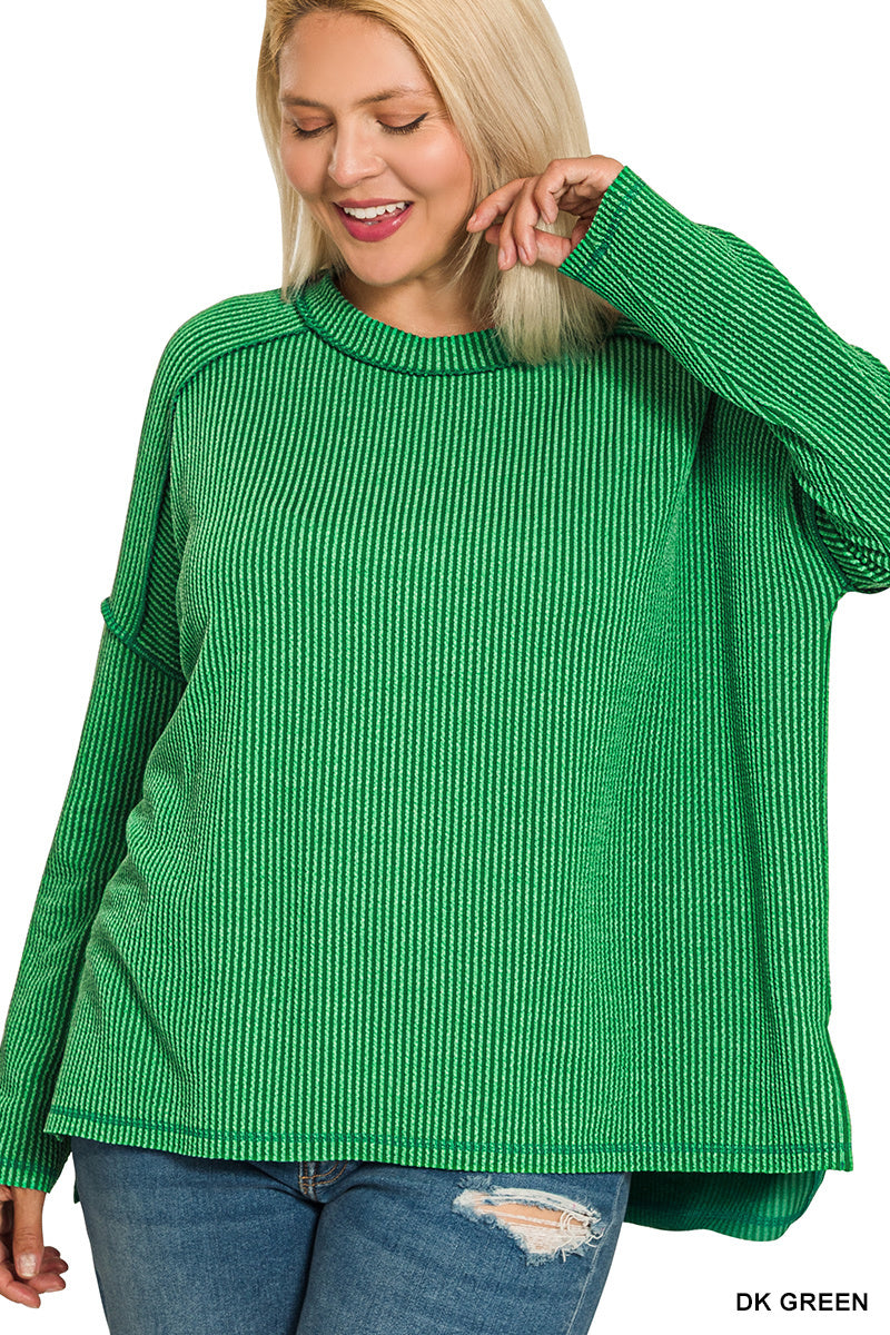 Women’s Plus “Callie” Top- Dark Green