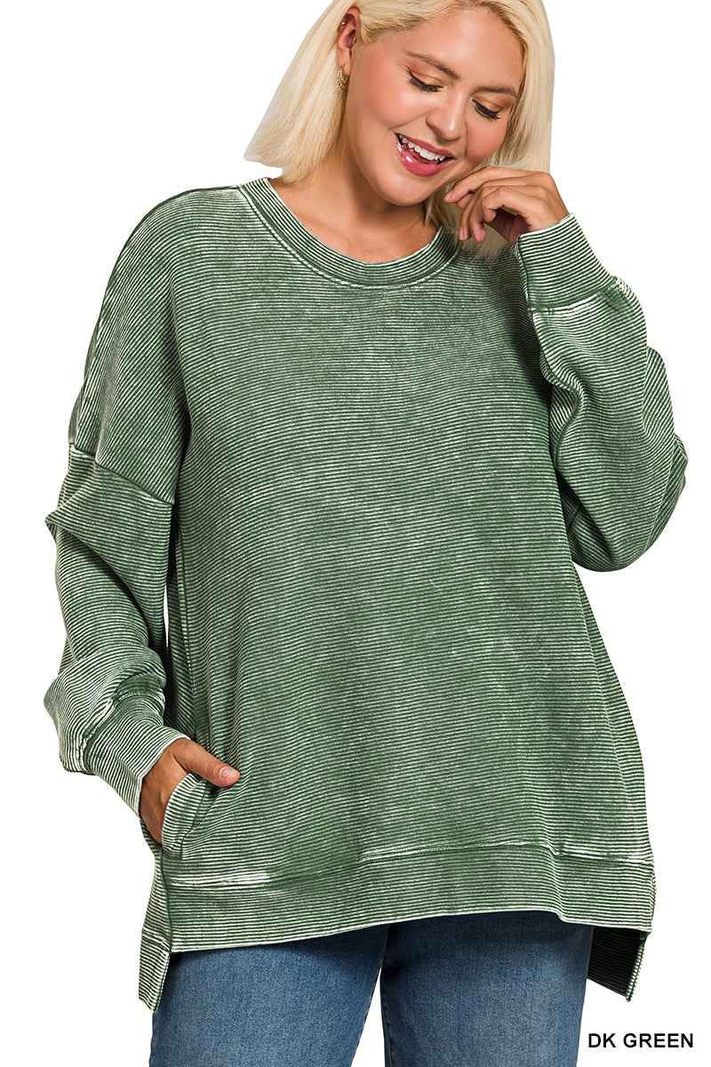 Women’s Plus “Stacey” Sweatshirt- Green
