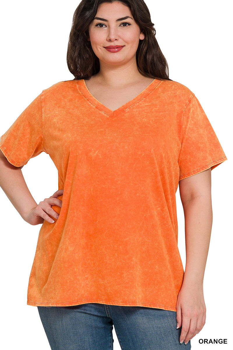 Women's Plus "Baker" Top- Orange