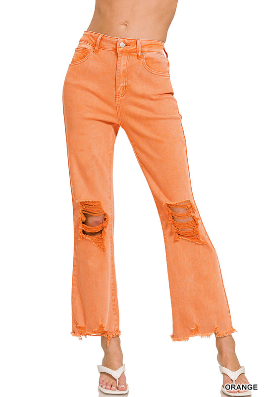 Distressed Jeans- Orange