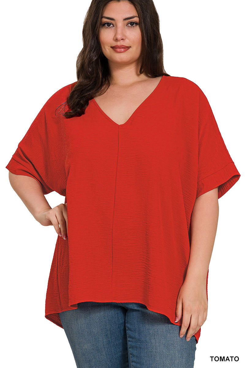 Women’s Plus “Eva” Top- Red