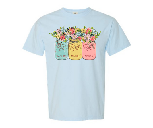 Spring Mason Jars Graphic Tee