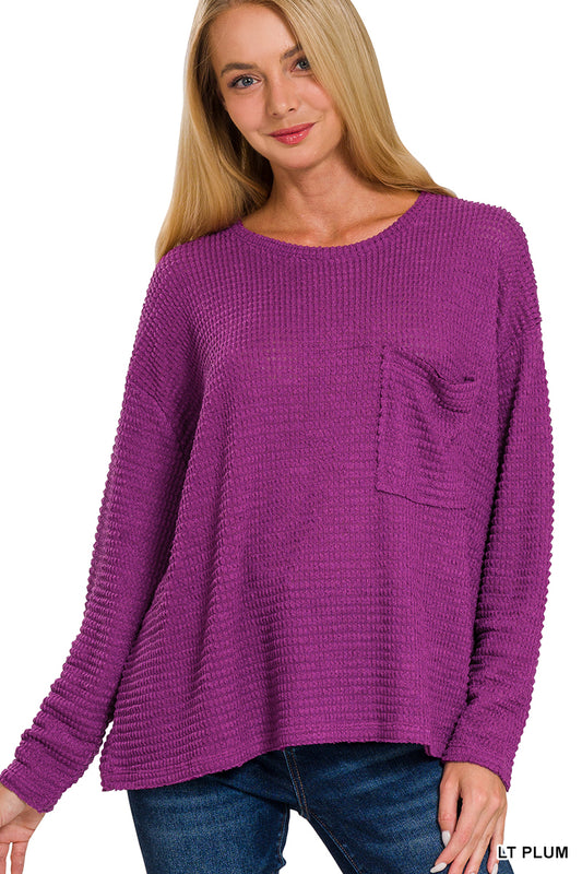 Women’s “Lanie” Top-Plum