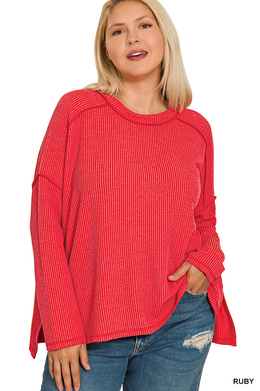 Women’s Plus “Fiona” Top- Red