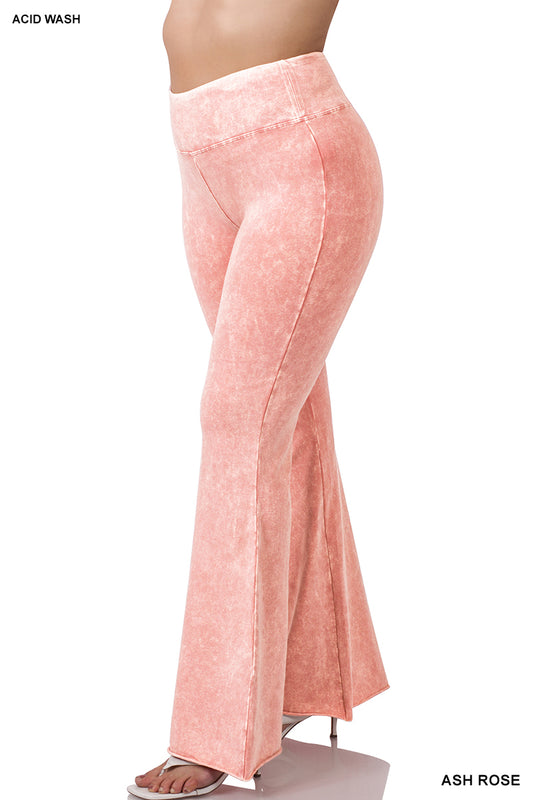 Mineral Wash Flares- Rose