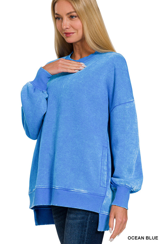 “Paisley” Sweatshirt- Blue