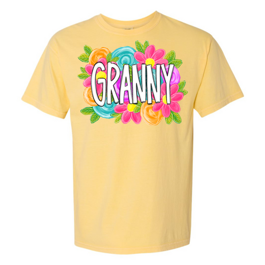 Custom Floral Name Tee