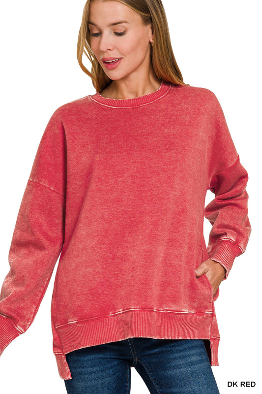 “Paisley” Sweatshirt- Red