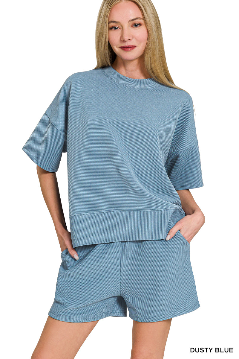 Women’s “Carrie” Set- Dusty Blue