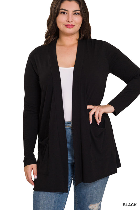 Women’s Plus Cardigan- Black