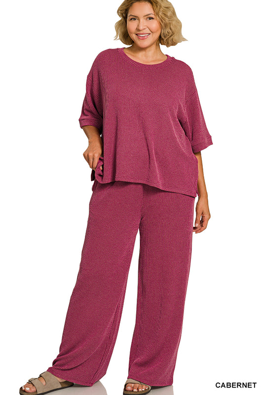 Women’s Plus “Katie” Set- Wine