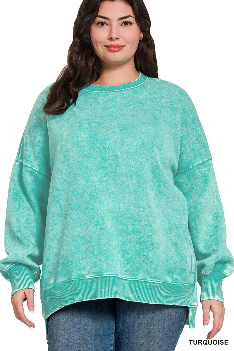 Women’s Plus “Paisley” Sweatshirt- Turquoise