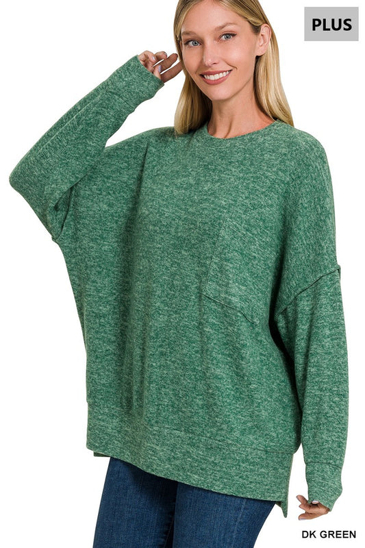 Women’s Plus “Macie” Sweater-Green