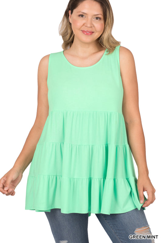 Women’s Plus Peplum Tank
