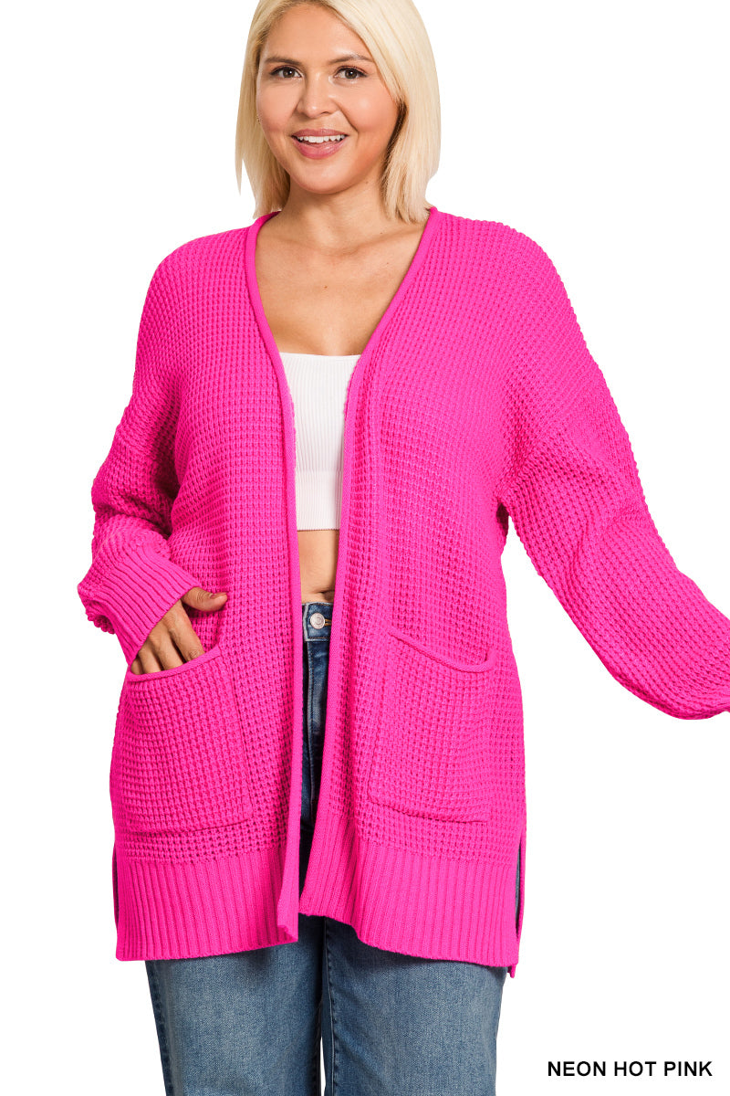 Women’s Plus Cardigan- Hot Pink