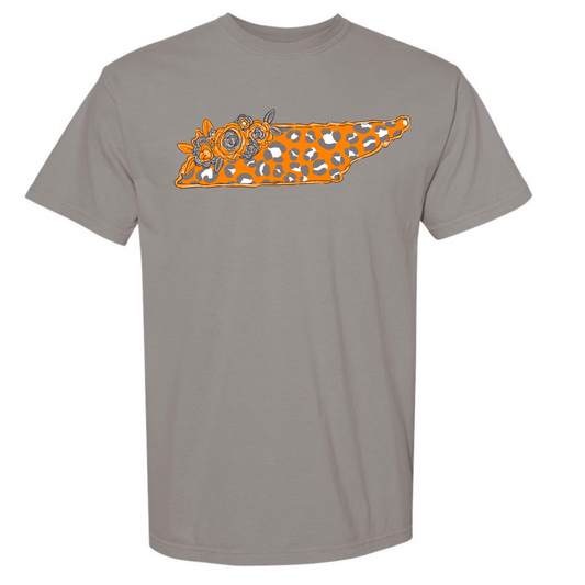 "Orange/Leopard TN" Graphic Tee