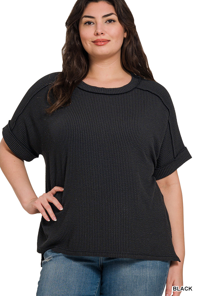 Women’s Plus “Olivia” Top- Black