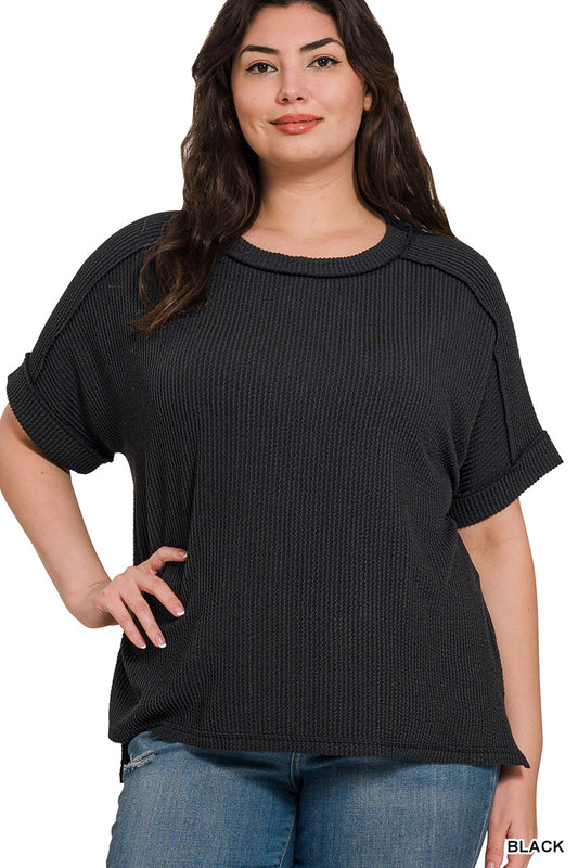 Women’s Plus “Olivia” Top- Black