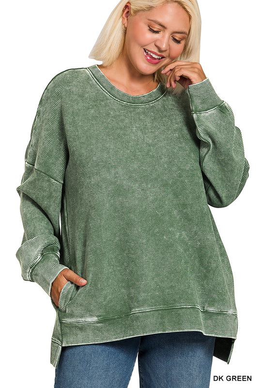 Women’s Plus “Stacey” Sweatshirt- Green