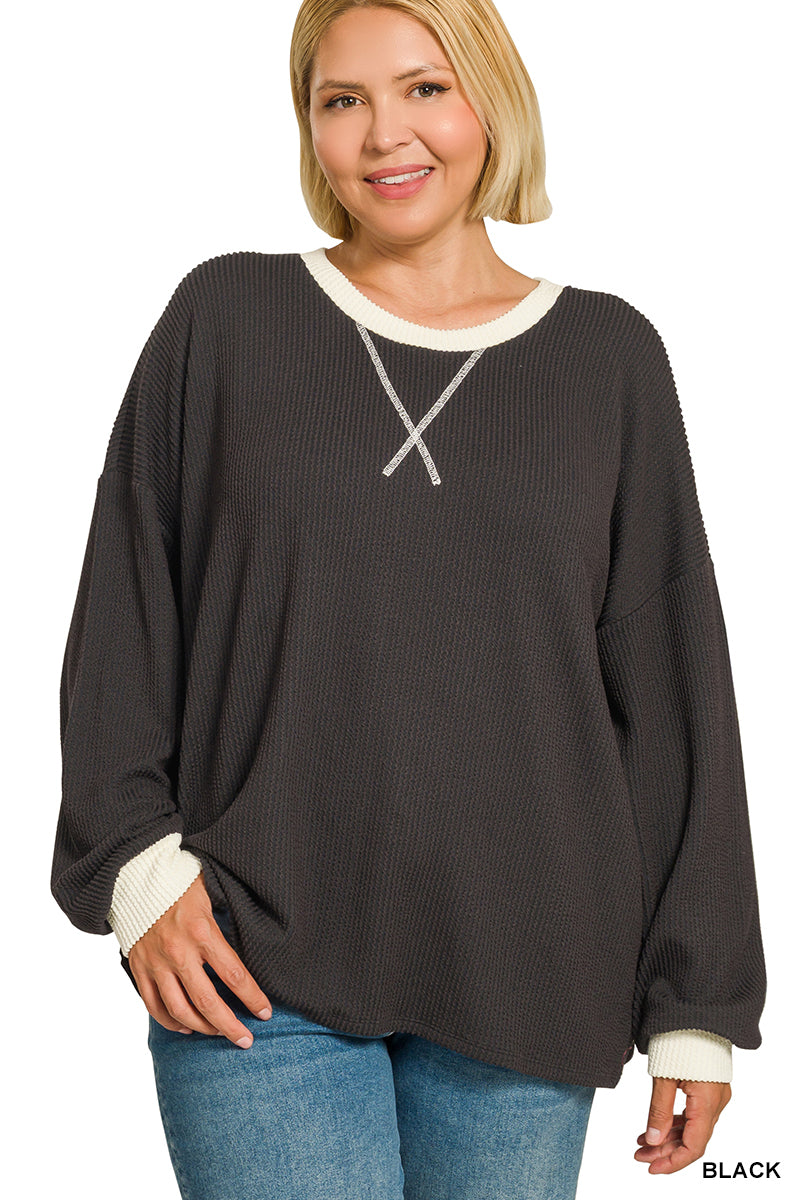 Women’s Plus “Vera” Top- Black