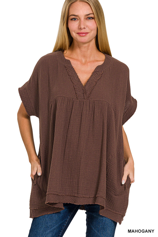 Women’s “June” Top- Brown