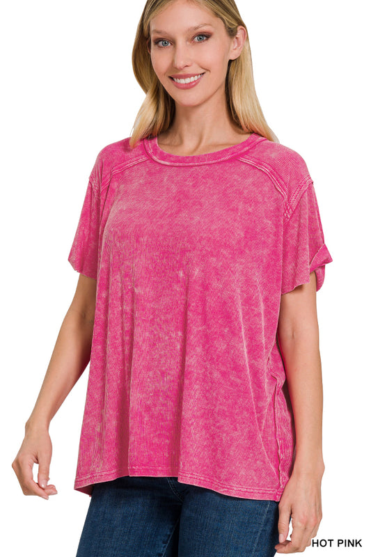 Women’s “Bonnie” Top- Hot Pink