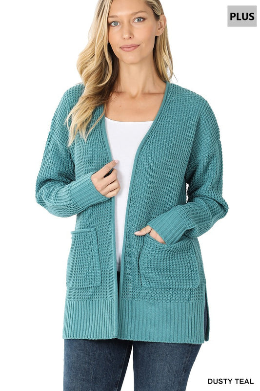 Women’s Plus Cardigan- Teal