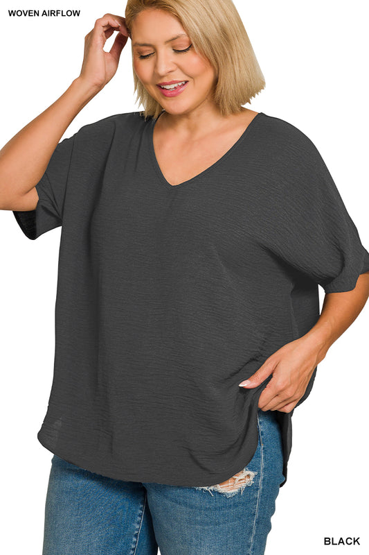 Women’s Plus “Kendra” Top- Black