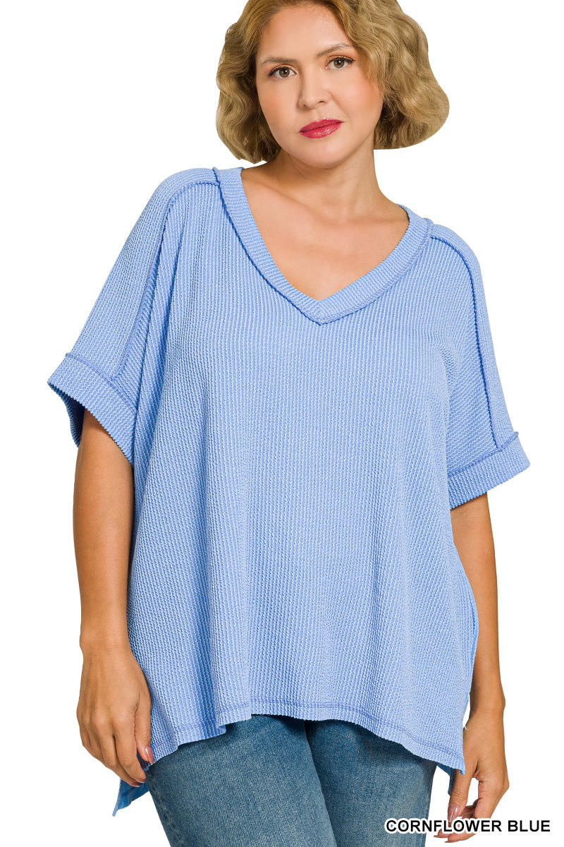 Women’s Plus “Delaney” Top- Blue