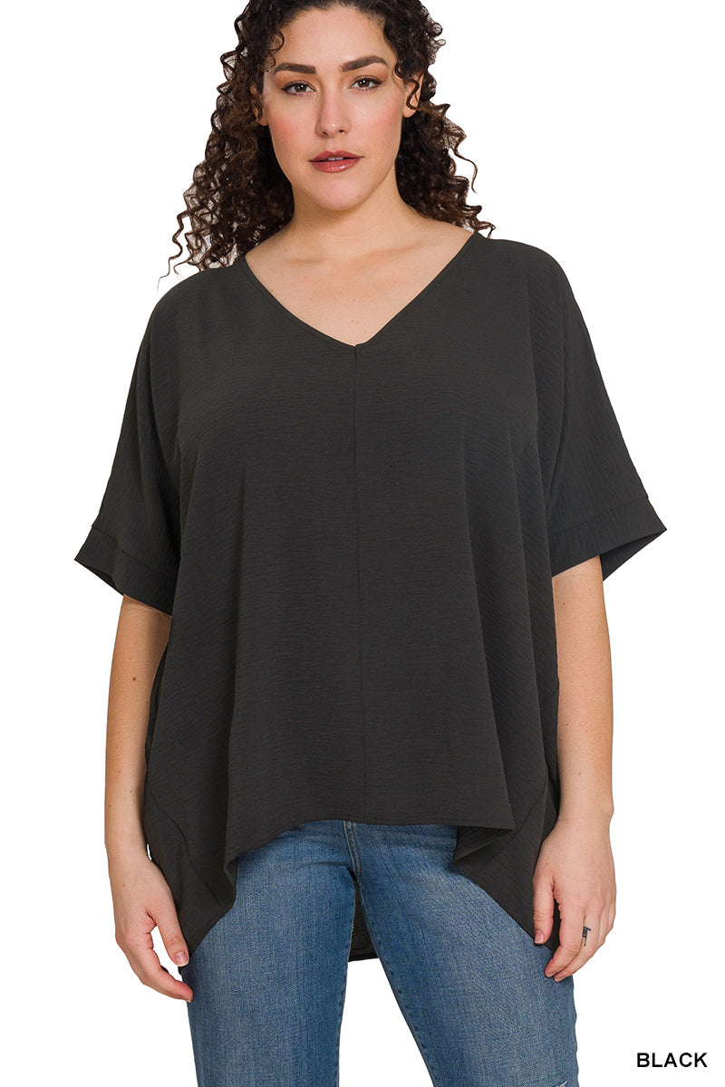 Women’s Plus “Eva” Top- Black
