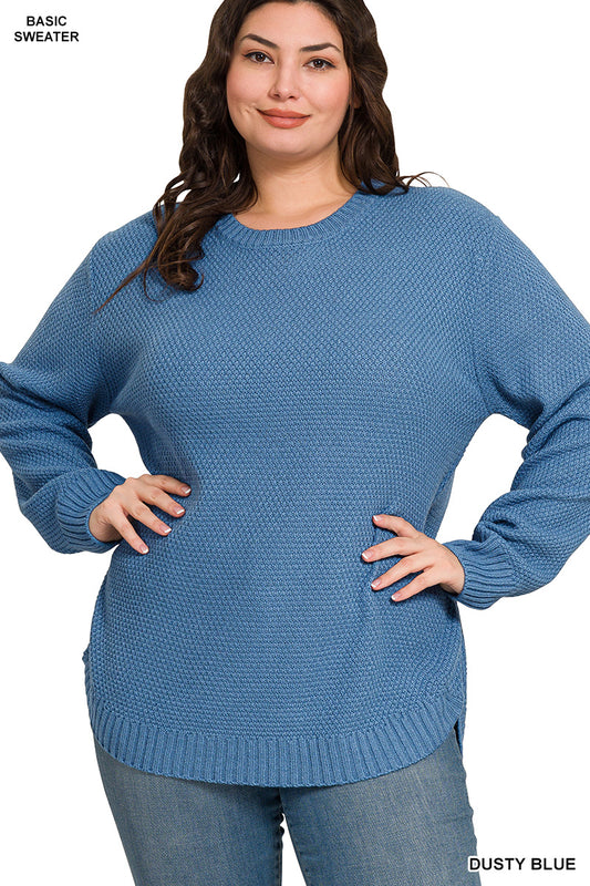 Women’s Plus “Gayla” Sweater- Blue