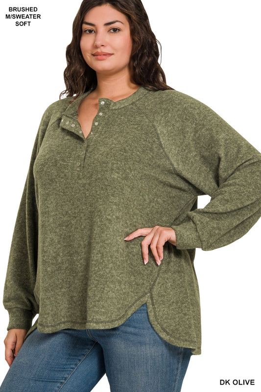 Women’s Plus “Lundon” Top-Olive