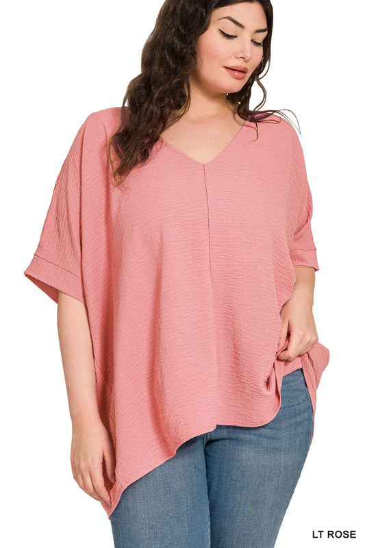 Women’s Plus “Kendra” Top- Rose
