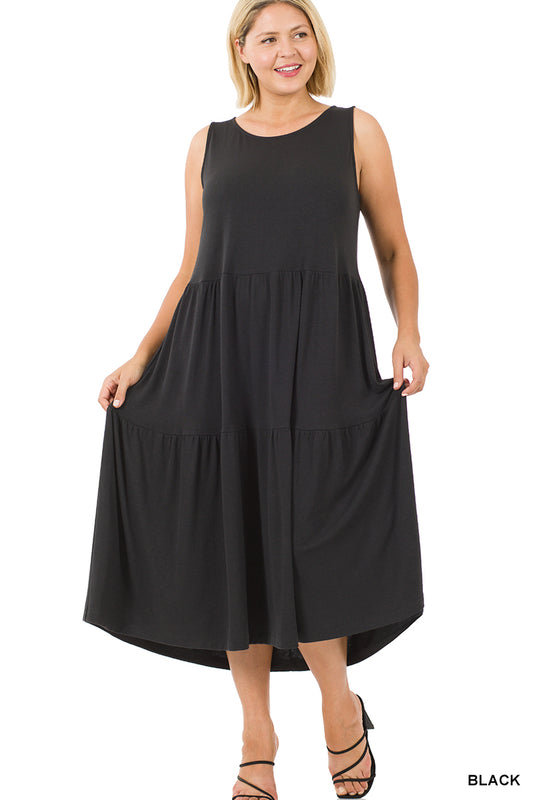 Women's Plus "Kallie" Dress-Black