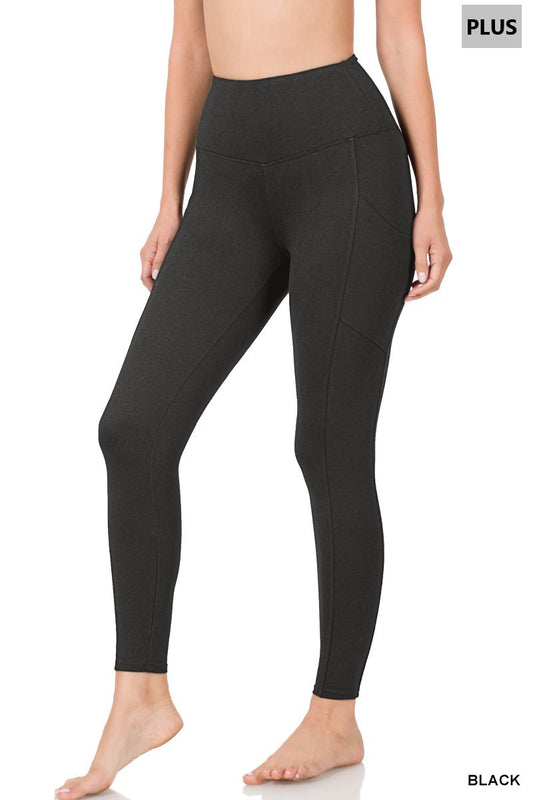 Women's Plus Black Leggings